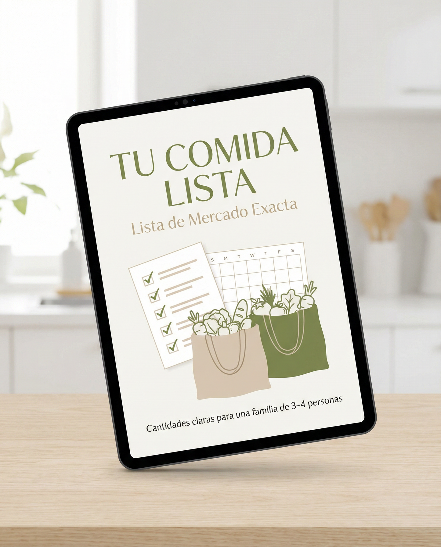 LISTA DE MERCADO EXACTA: Semanas de comidas con lista de compra ya decicida.